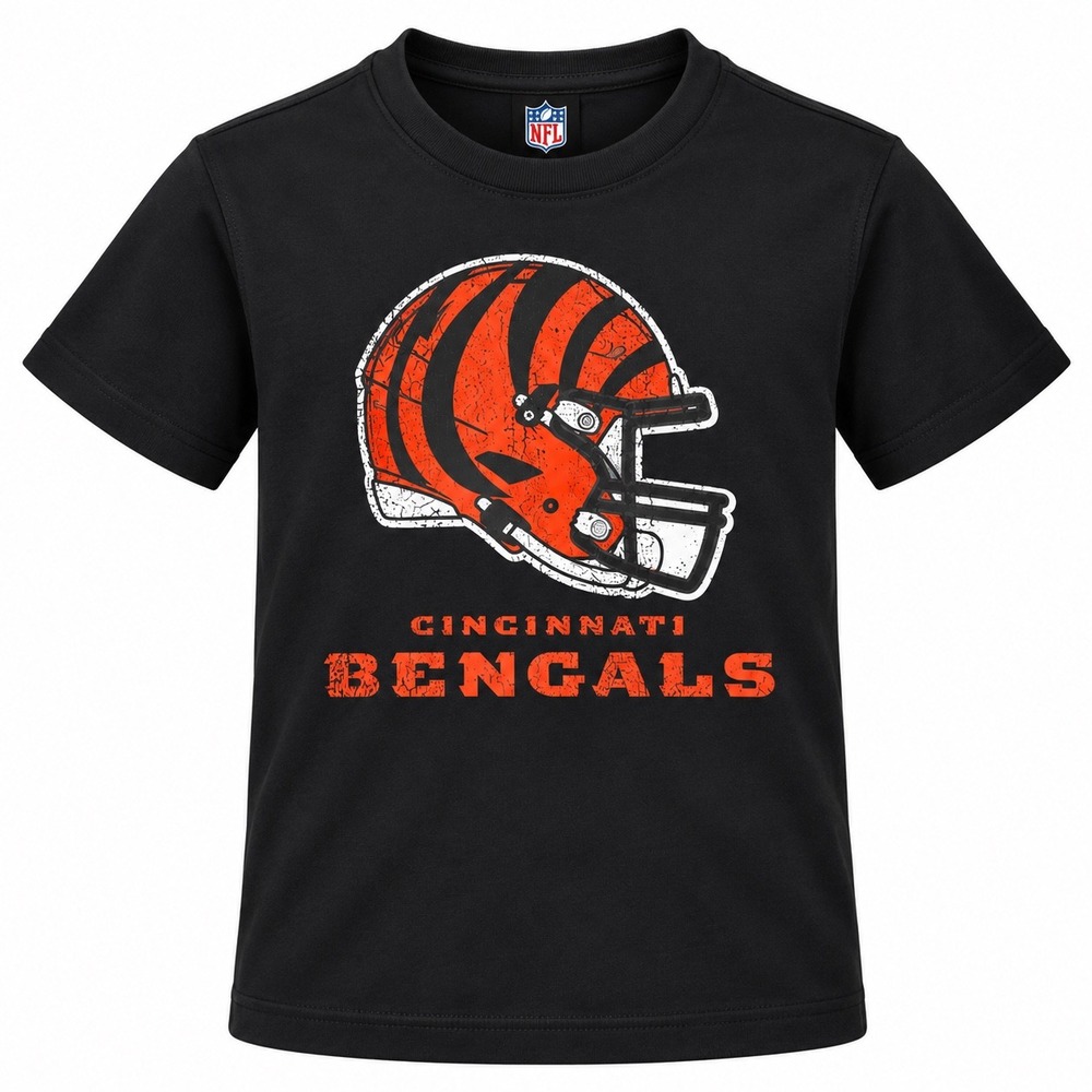 NFL Cincinnati Bengals Kids Black Graphic Tee 7 NEW Large sports school game day